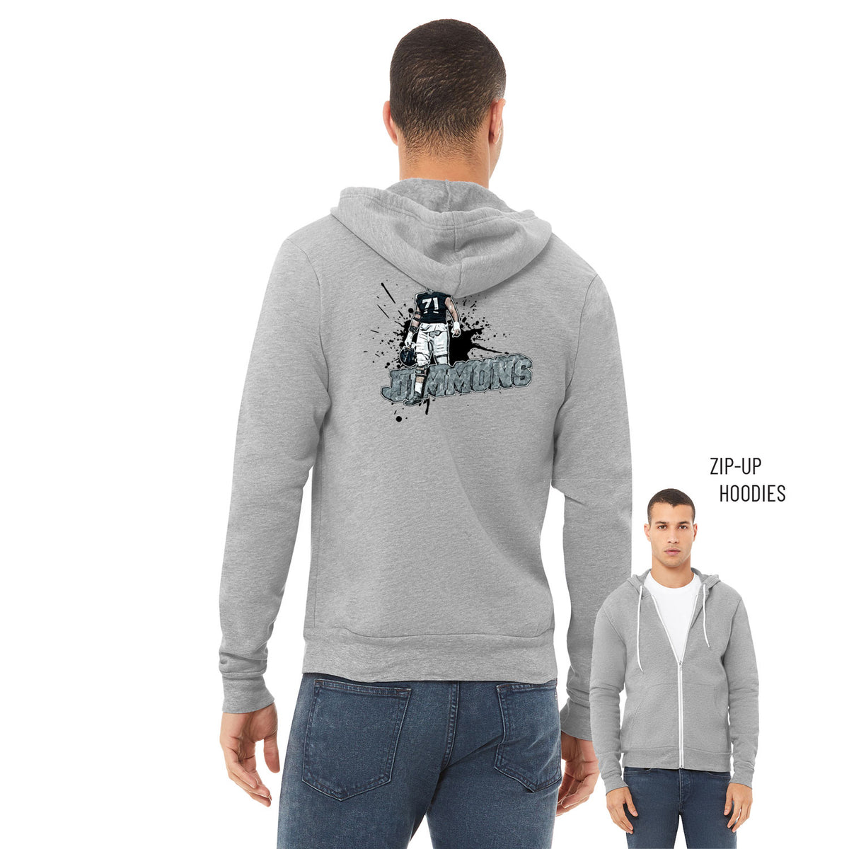 Liam Jimmons Sponge Fleece Zip Up Hoodie 004