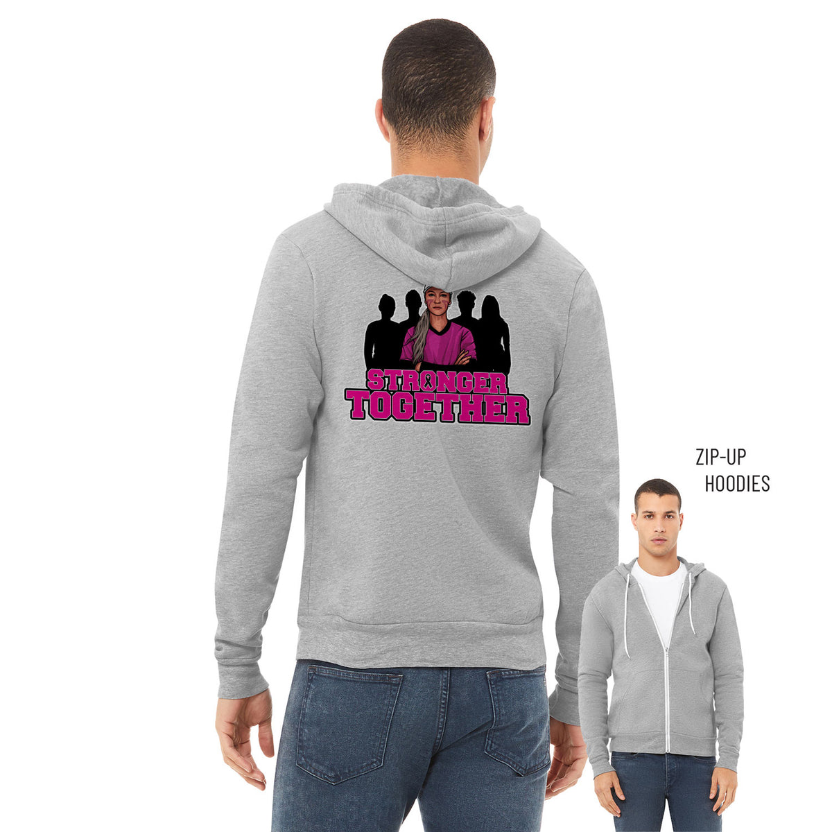 Halle Harger Sponge Fleece Zip Up Hoodie 001