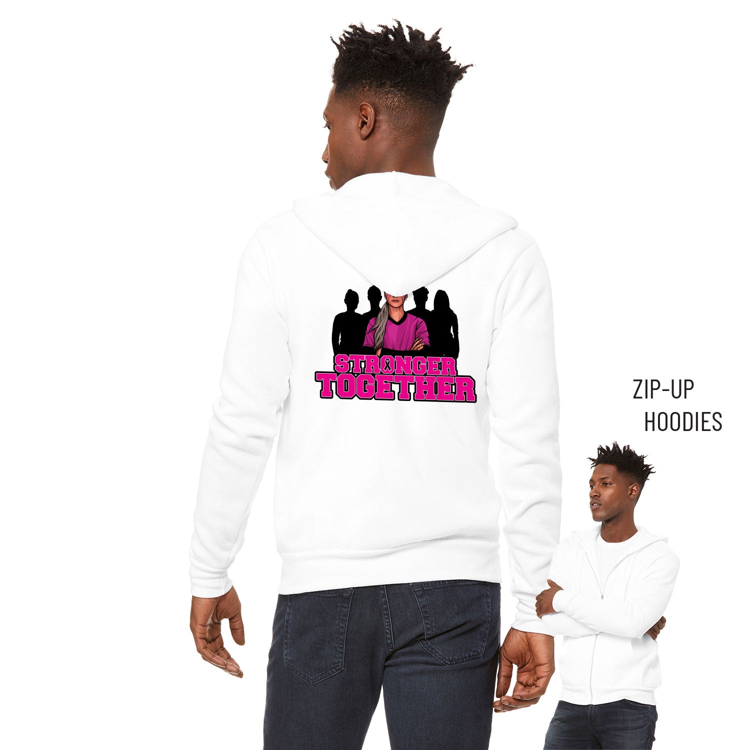 Halle Harger Sponge Fleece Zip Up Hoodie 001