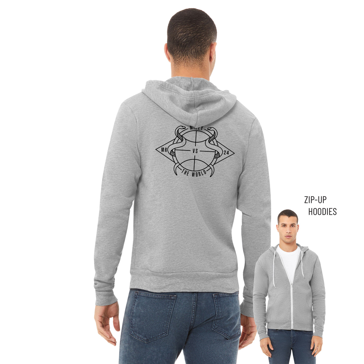 Myles Ruth Sponge Fleece Zip Up Hoodie 001