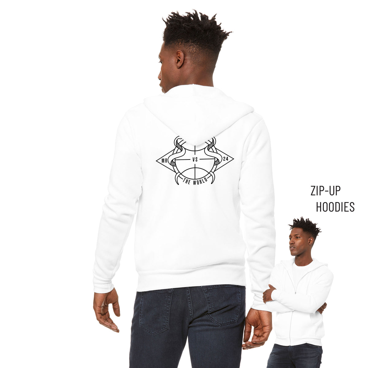 Myles Ruth Sponge Fleece Zip Up Hoodie 001