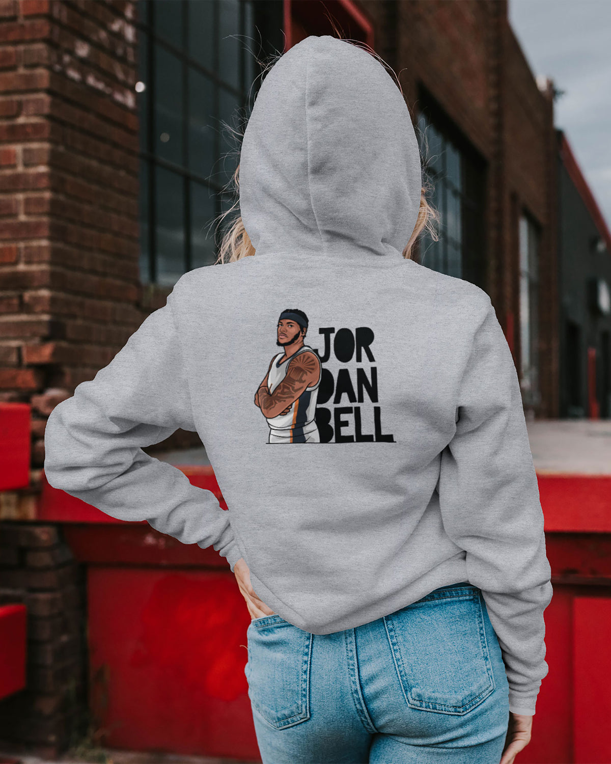 Jordan Bell Sponge Fleece Zip Up Hoodie 003 Print For Players