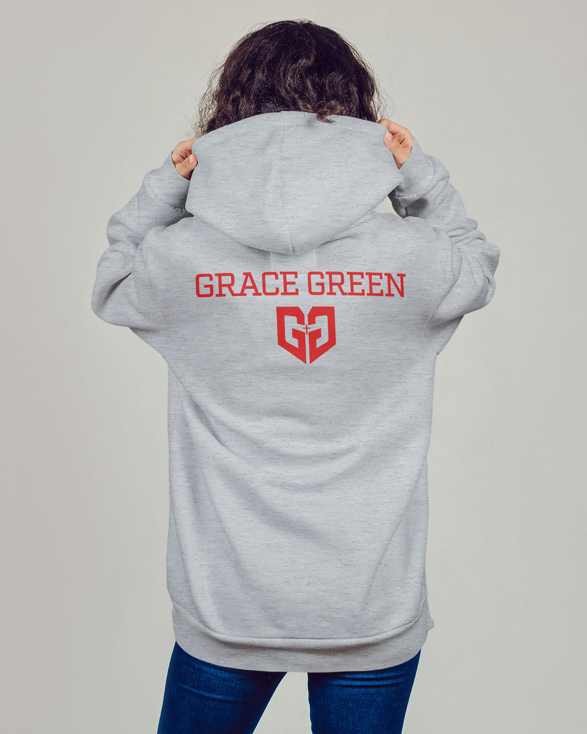 Grace Green Sponge Fleece Pullover Hoodie 004