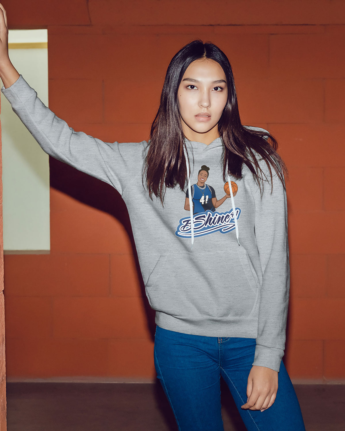 Bria Shine Sponge Fleece Pullover Hoodie 001