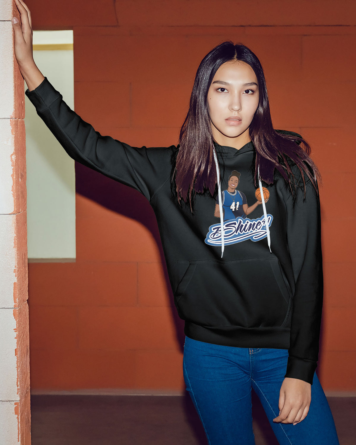 Bria Shine Sponge Fleece Pullover Hoodie 001