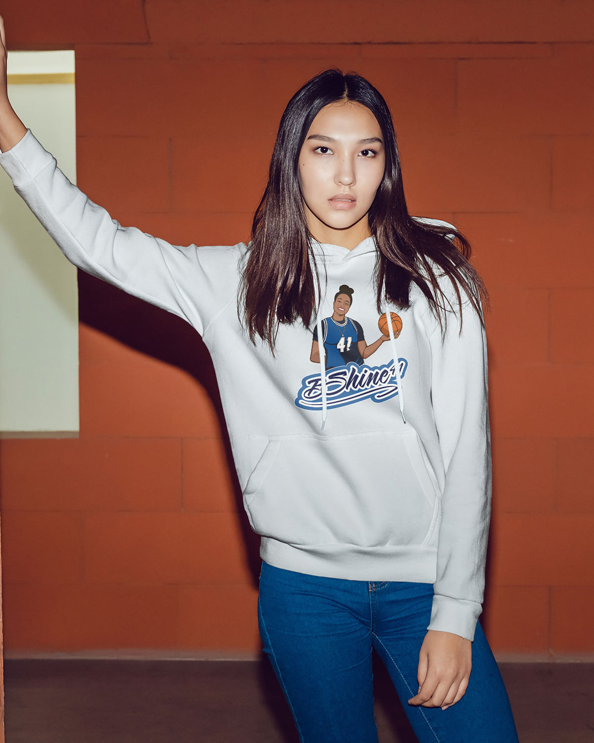 Bria Shine Sponge Fleece Pullover Hoodie 001