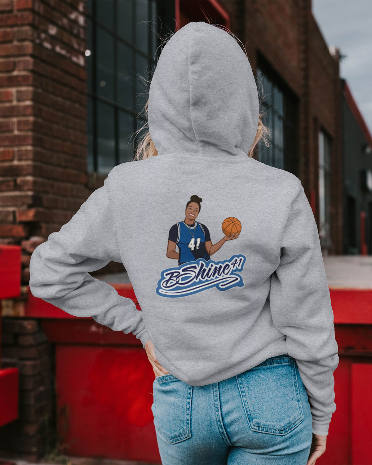 Bria Shine Sponge Fleece Zip Up Hoodie 001