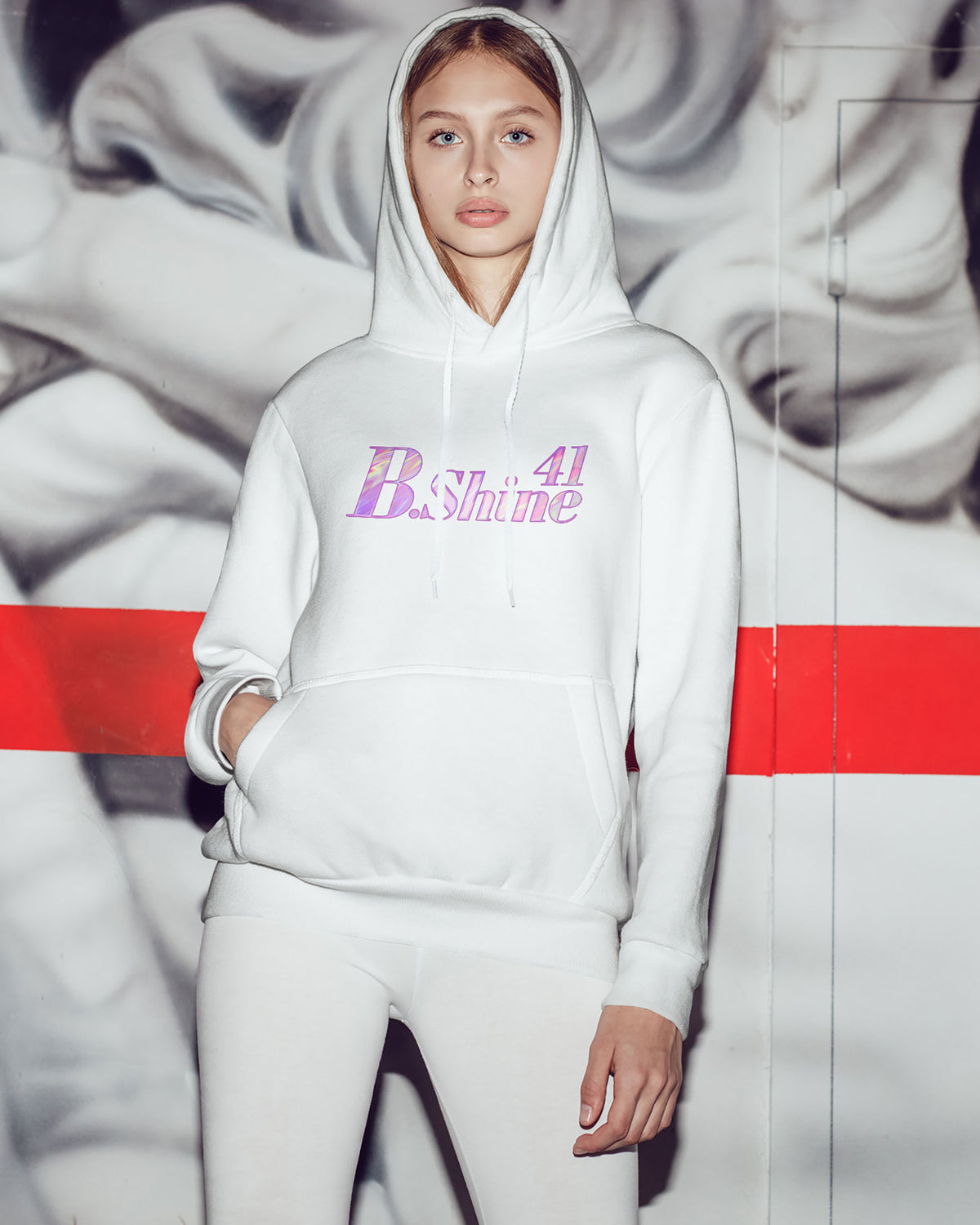 Bria Shine Sponge Fleece Pullover Hoodie 003