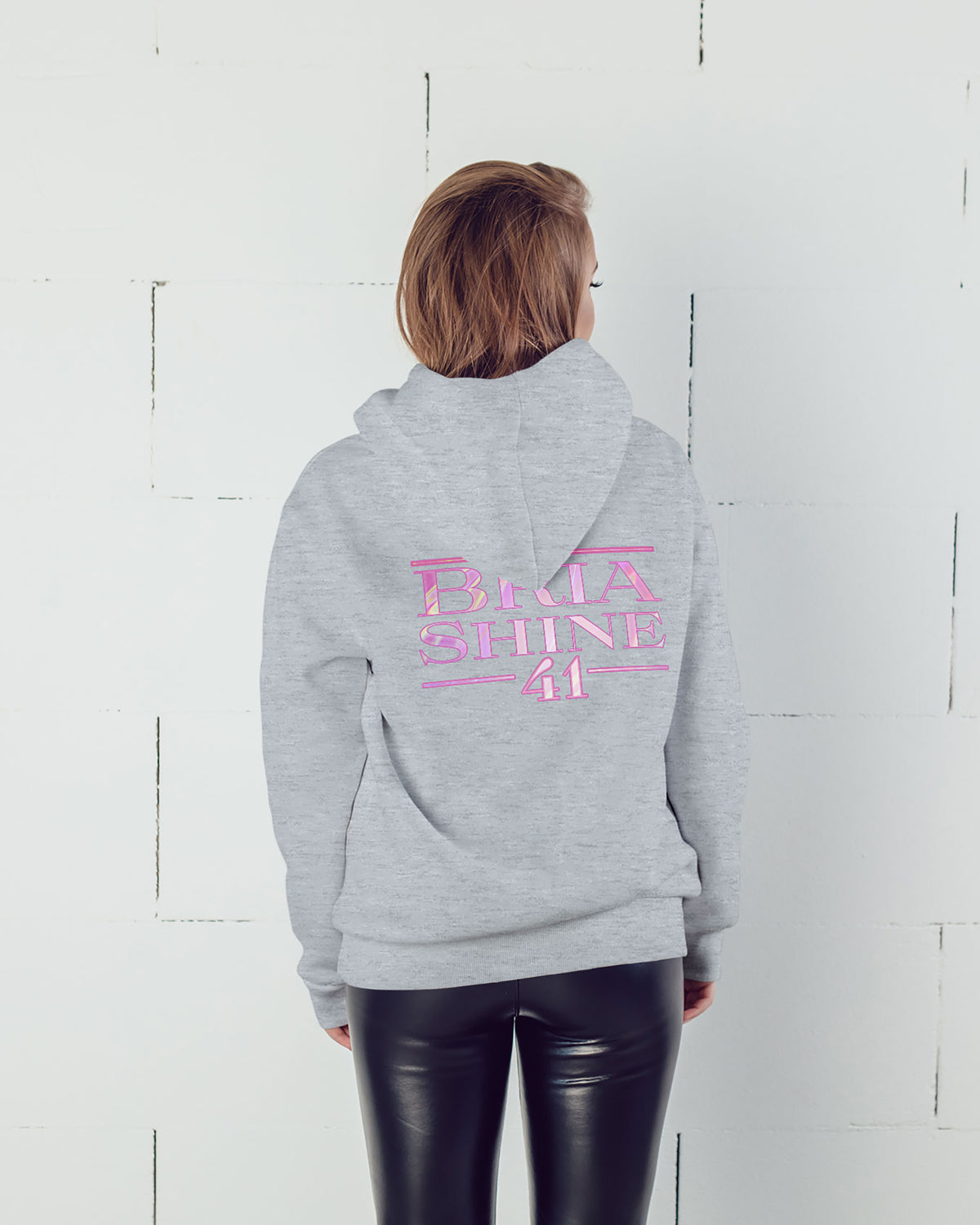 Bria Shine Sponge Fleece Zip Up Hoodie 004