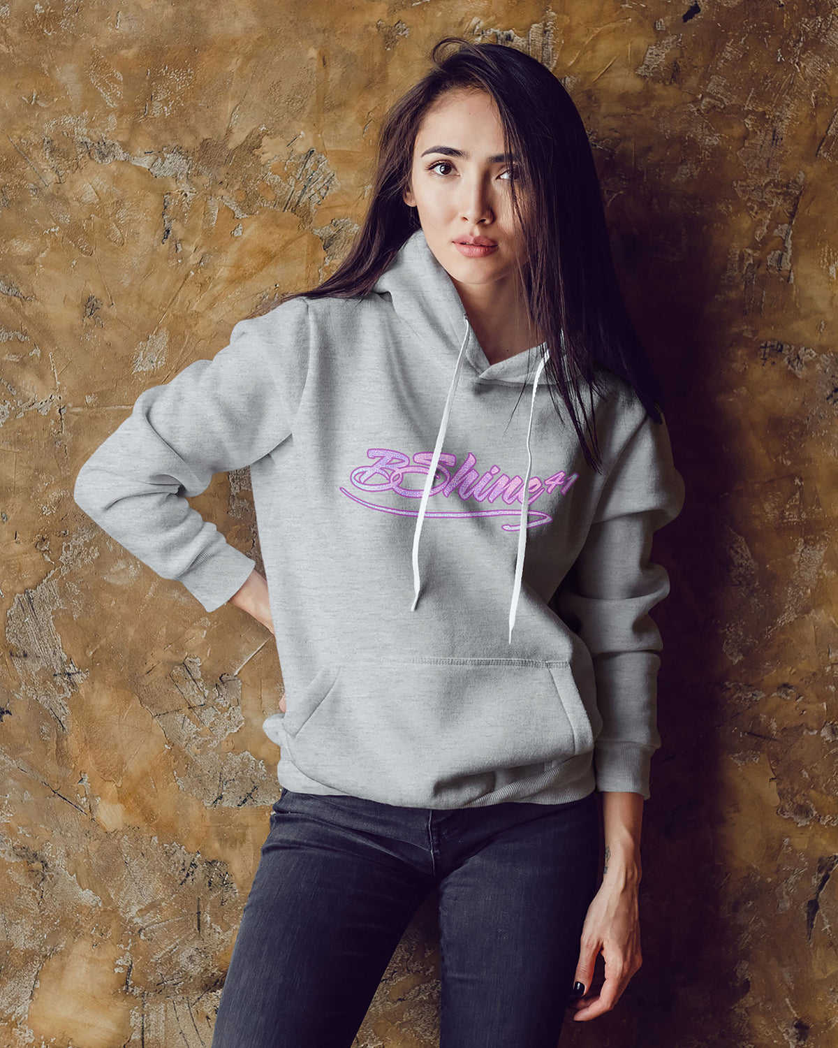 Bria Shine Sponge Fleece Pullover Hoodie 005