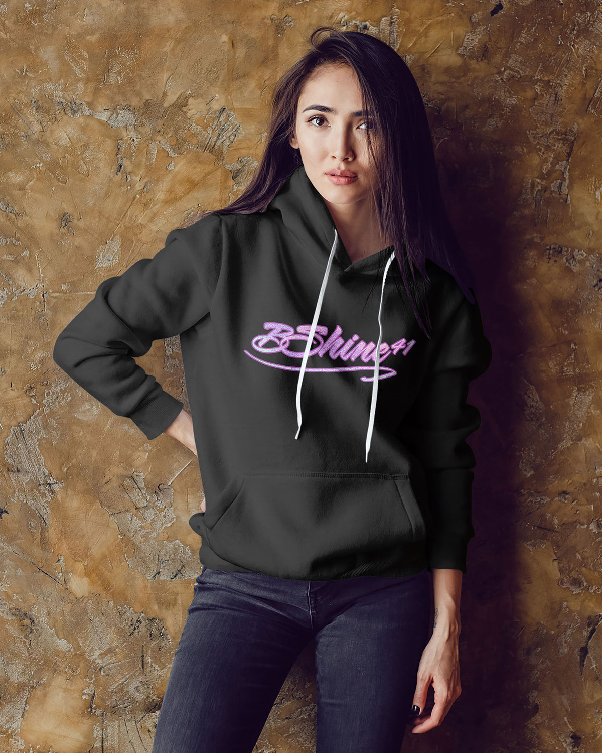 Bria Shine Sponge Fleece Pullover Hoodie 005