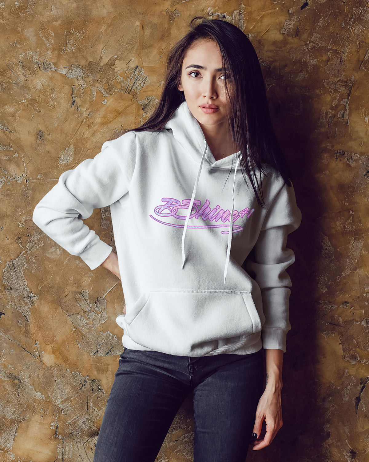 Bria Shine Sponge Fleece Pullover Hoodie 005