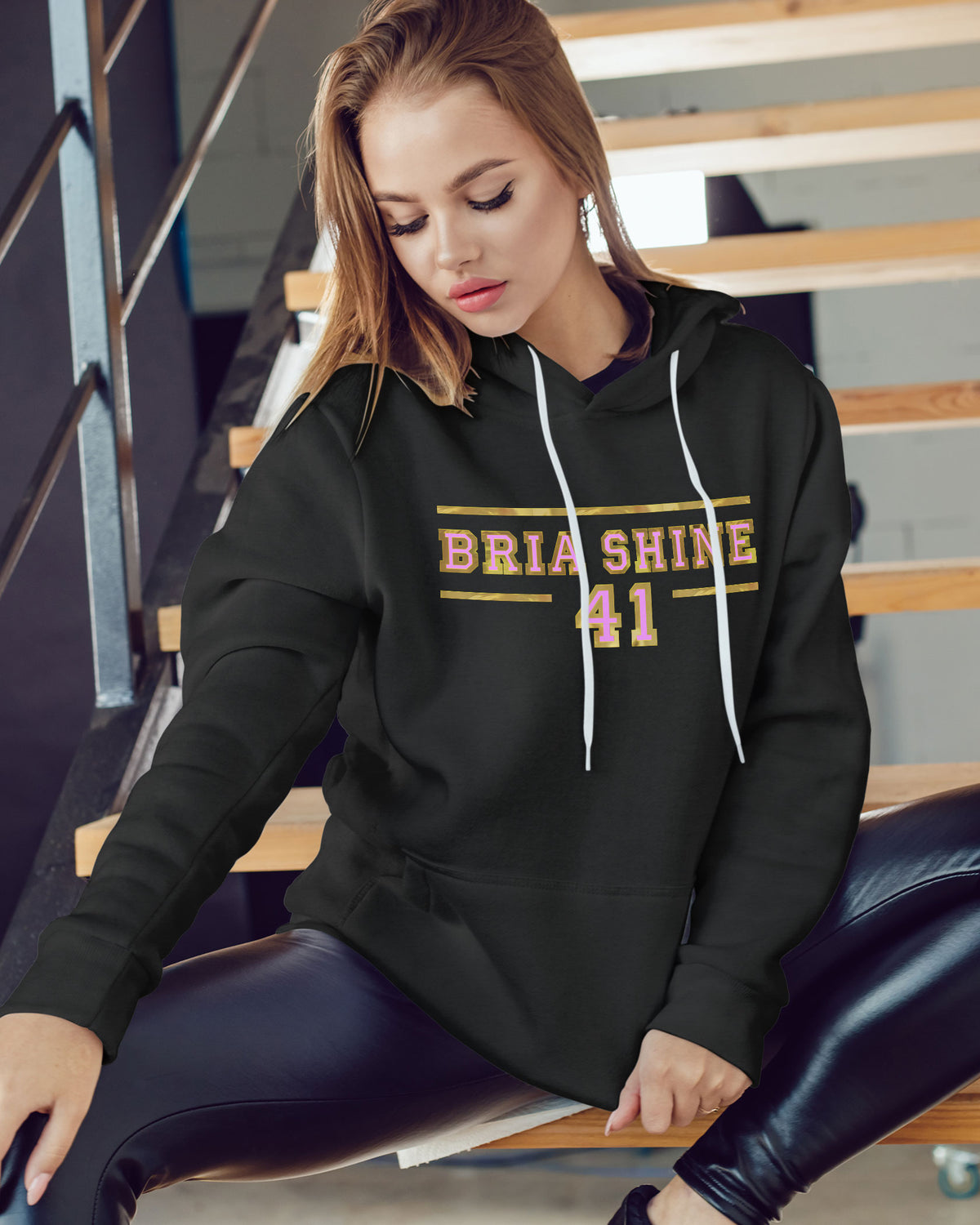 Bria Shine Sponge Fleece Pullover Hoodie 006