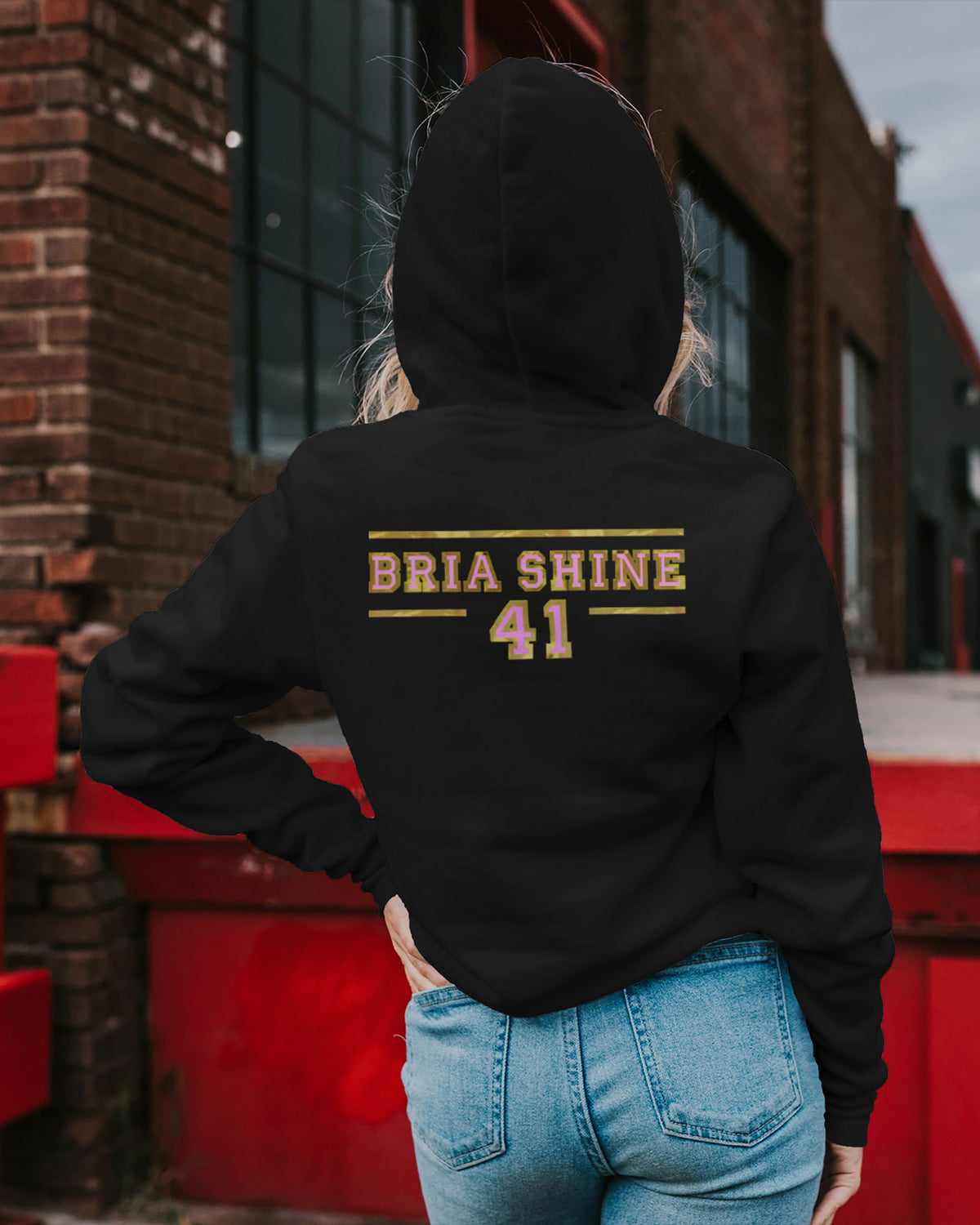 Bria Shine Sponge Fleece Zip Up Hoodie 006