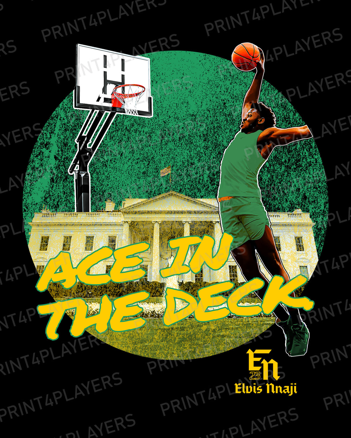 Elvis Nnaji Sponge Fleece Zip Up Hoodie