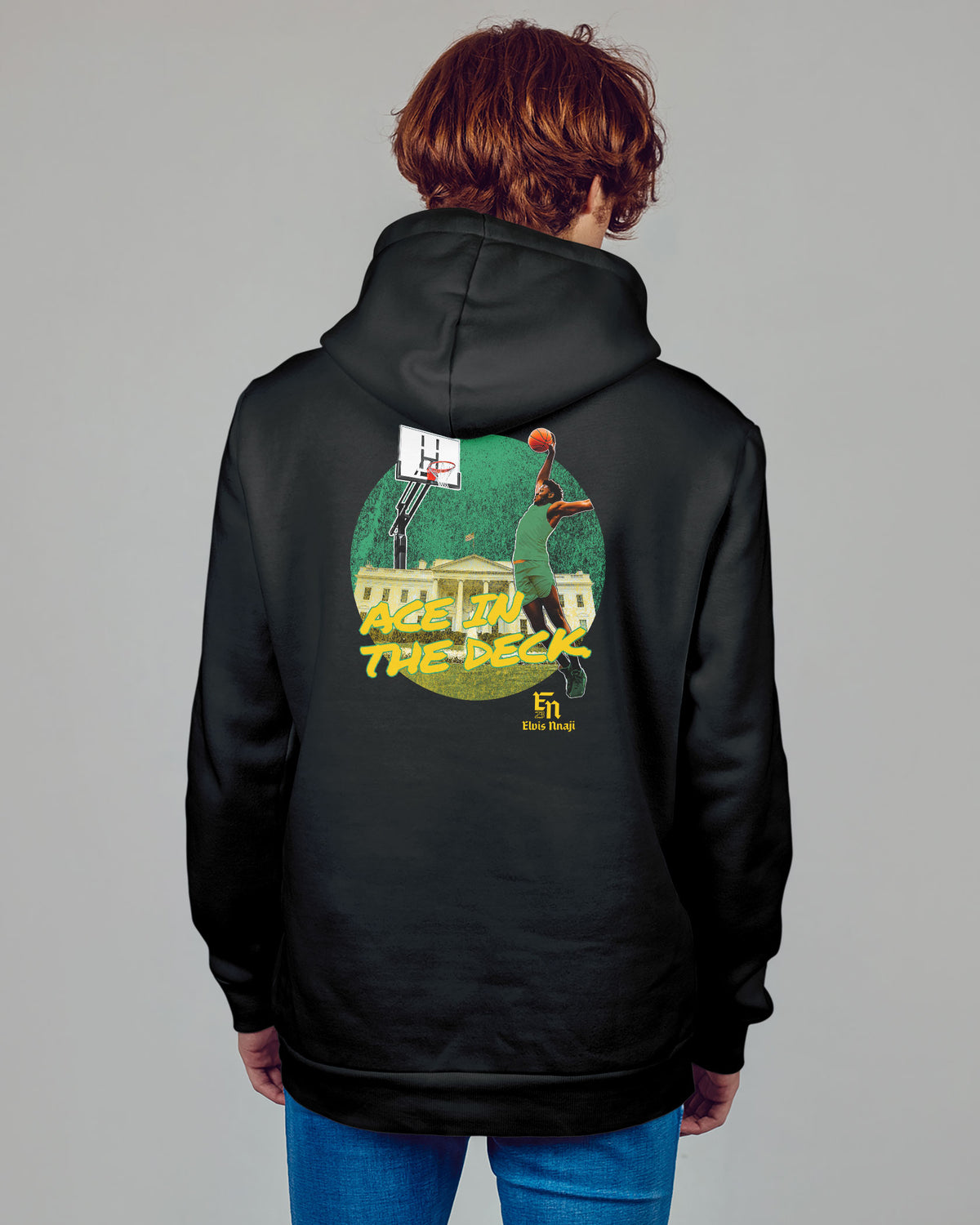 Elvis Nnaji Sponge Fleece Zip Up Hoodie