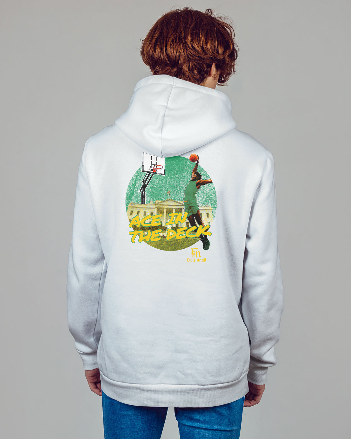 Elvis Nnaji Sponge Fleece Zip Up Hoodie