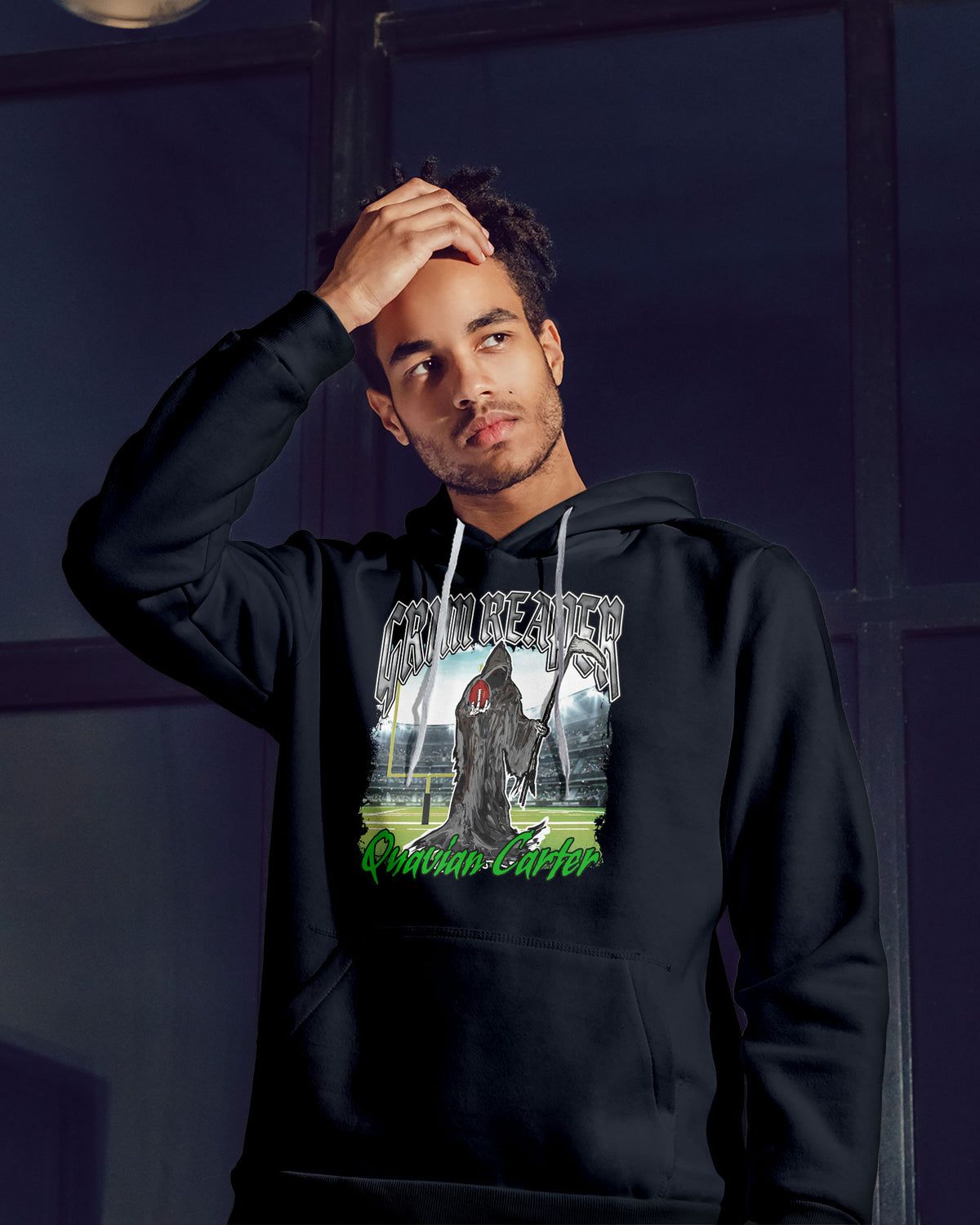 Quavian Carter Sponge Fleece Pullover Hoodie 001