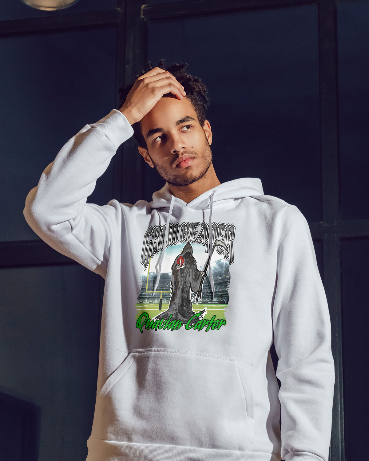 Quavian Carter Sponge Fleece Pullover Hoodie 001