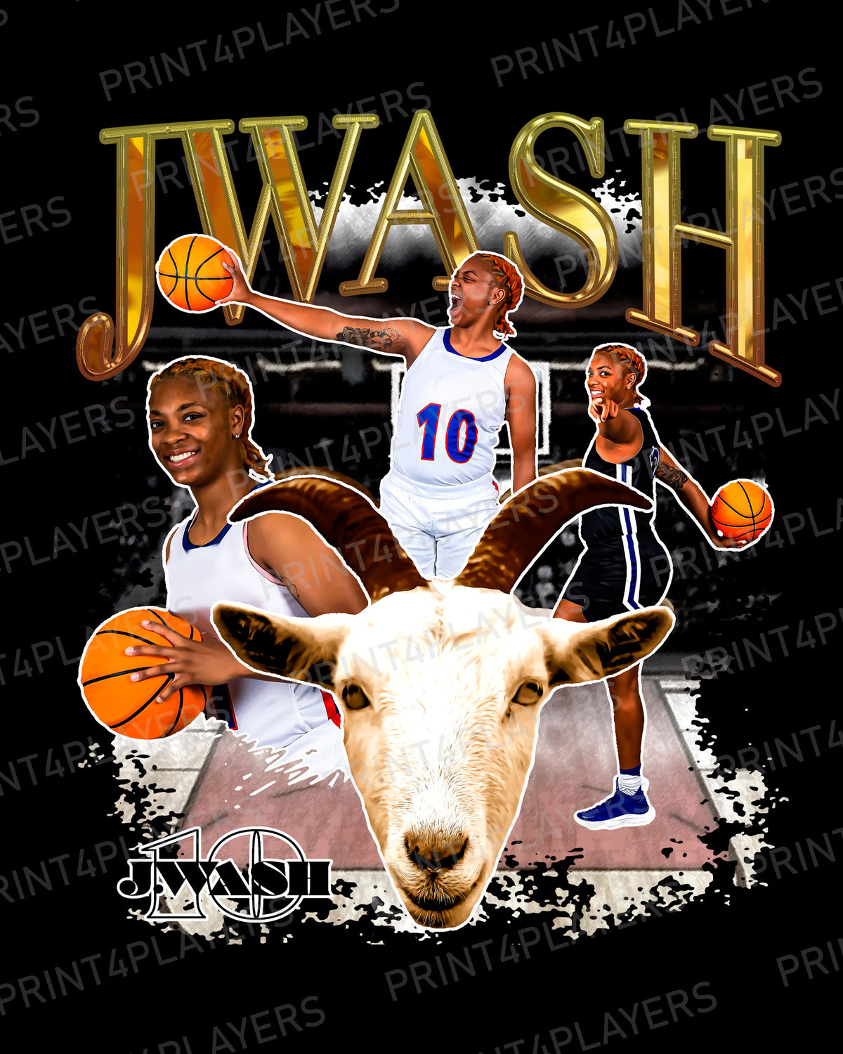 Jireh Washington Sponge Fleece Pullover Hoodie 002