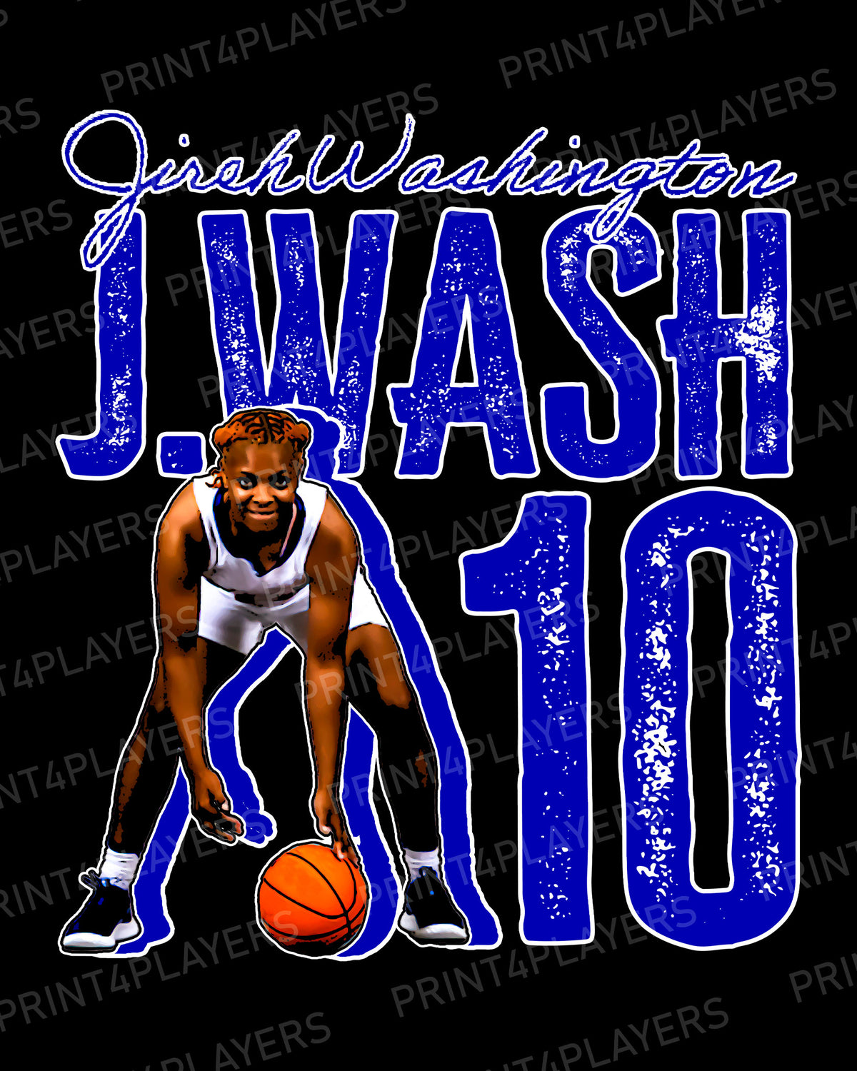 Jireh Washington Sponge Fleece Pullover Hoodie 003